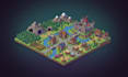do isometric tileset and tilemap, isometric 2d game map rpg pixel map game asset