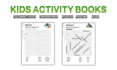 kids activity book, book design coloring pages, cover design children workbook