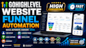 build gohighlevel website sales funnel and automation