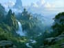 do a natural landscape and background illustration