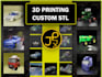 create a custom 3d printable vehicle model