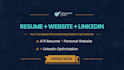 produce a tailored ats resume, CV, build portfolio website and optimize linkedin