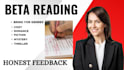 beta read romance book cozy mystery, thriller  beta reader