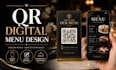 create a branded qr code menu and modern digital restaurant menu in canva