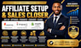 set up awin, impact, shopify collabs affiliate programs and close sales leads
