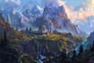 draw a natural landscape and background illustration