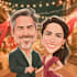create professional caricatures for couples or wedding gift