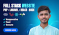 build a full stack website using PHP laravel react node js and mongodb