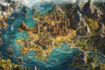 draw a wonderful custom fantasy map
