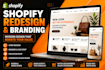 do shopify redesign, shopify branding, shopify homepage