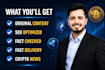 write SEO crypto news and blockchain articles