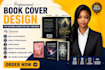 design a professional front, back, and spine book cover