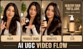 create realistic ai ugc video ads for  haircare brands