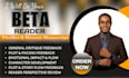 be your thriller and mystery beta reader