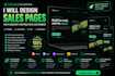 design a high converting sales landing page in HTML CSS