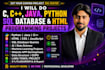 do java python cpp assigned sql database html css programming project developer