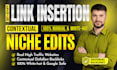 niche edit, blogger outreach, contextual dofollow backlinks service