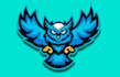 make cool owl mascot logo design with business service