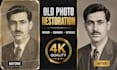 restore old photos, remove damage, and upscale to 4k