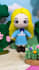 create a cute felt doll with printed eyes
