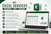 do excel data entry, formatting and business spreadsheets