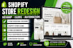 do shopify store redesign, shopify revamp, shopify clone, shopify automation