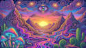 do amazing psychedelic and trippy illustration