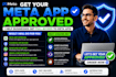 get meta app approval, whatsapp API and facebook app review