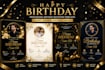 design a modern and beautiful birthday invitation card