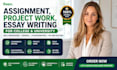 do your assignment, project work, essay writing for college and university