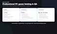 professionally test your PC game and provide detailed feedback
