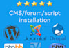 install and configure any cms, forum or PHP script on your server