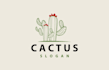 design a botanical watercolor boho cactus logo