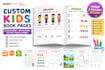 do custom kids activity book, kdp worksheets, coloring pages
