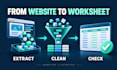 extract and clean website data for excel or CSV