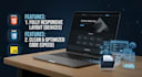develop a clean HTML CSS js responsive landing page or front end website