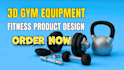 3d cad model for fitness equipment and  manufacturing ready cad for prototyping