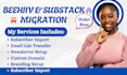 migrate mailchimp convertkit or ghost cms automation to beehiiv or substack