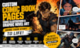 draw custom comic book pages, comic illustrations and graphic novel art