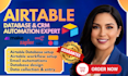 setup airtable automation, database, crm workflow