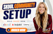skool community setup, setup skool online course, community manager