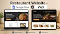 google sites or wix restaurant website design with online ordering food delivery