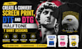 create and convert screen print, dtf and dtg halftone t shirt design