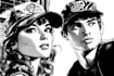 illustrate a black and white comic or manga page
