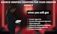 source verified creators for your creator agency