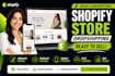 design redesign shopify store, build shopify website dropshipping store, product