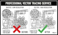 manually vectorize and clean ai image to vector quickly