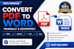 convert PDF to word manually with perfect formatting