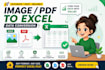 do pdf to docs and image to excel data conversion