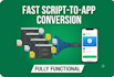 build responsive web application and convert script to mobile app